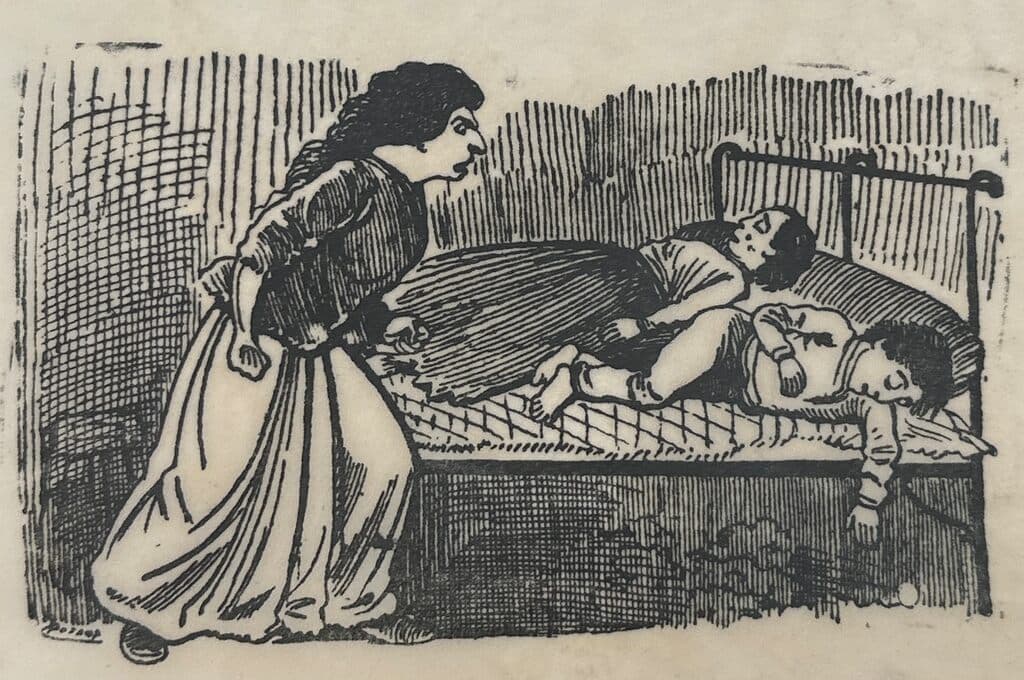 Original Woodcut on Rice Paper de José Guadalupe Posada - Woodcut print on handmade paper, Circa 1890