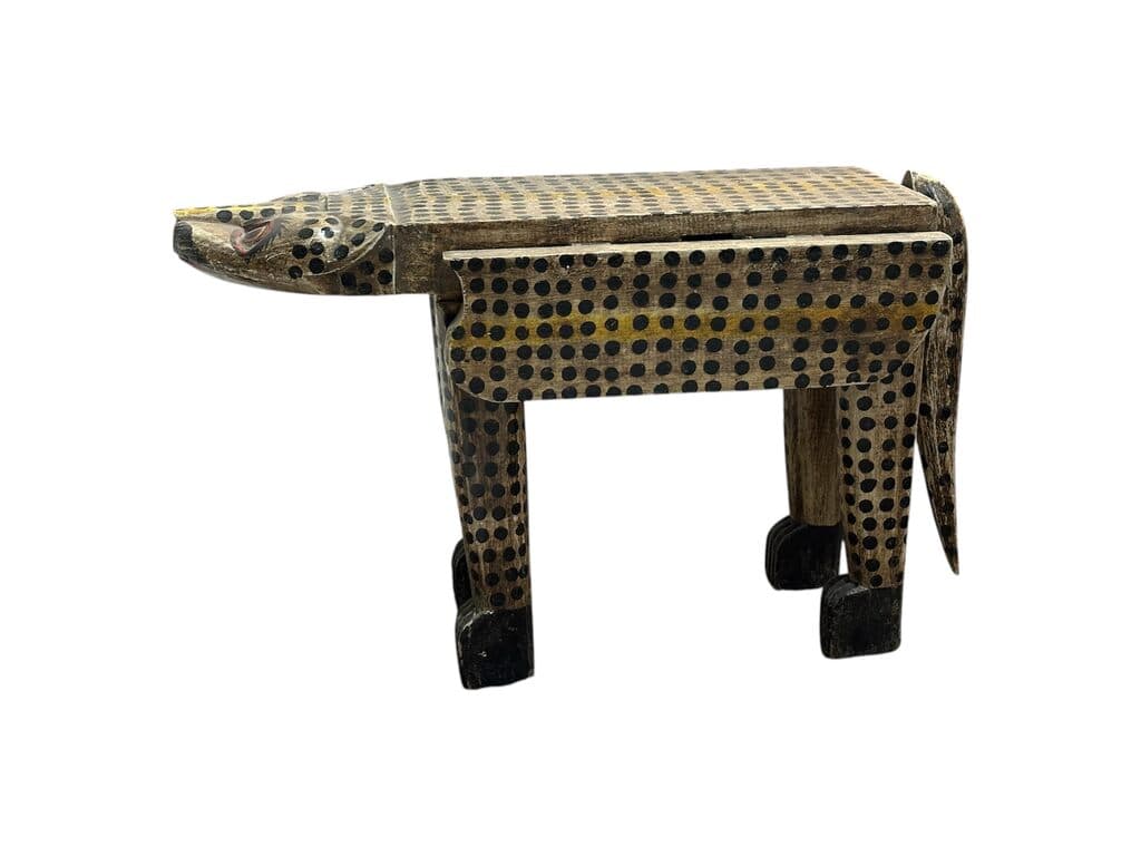 Decorative Leopard Balinese Table de Unknown Artist - Wood, 20th Century