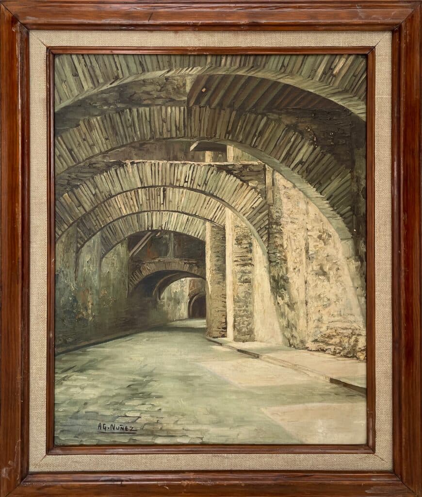 Túnel de Guanajuato de Armando Garcia Nuñez - Oil on canvas, 1987