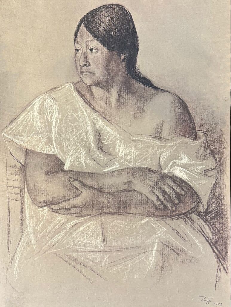 Sin titulo de Francisco Zúñiga - Pastel on paper, 1973