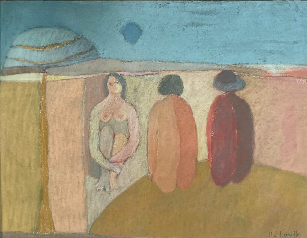 Bañistas de Joy Laville - Acrylic on board, 1980s