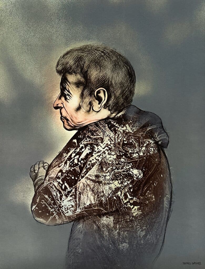 Portrait from Galeria de Arte Misrachi de Rafael Coronel - Offset Lithograph, signed in the plate, 1978