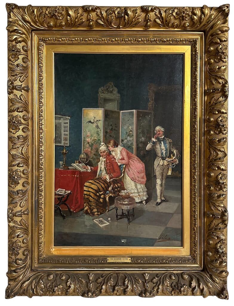 Una richiesta di nozze de Francesco Peluso - Oil on board, 19th Century