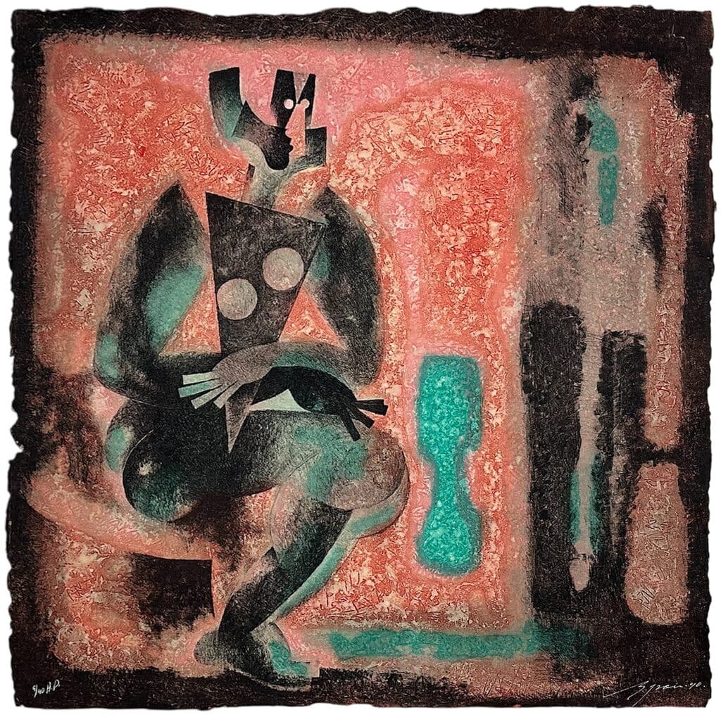 Sin título de Byron Galvez - Lithograph, 1990