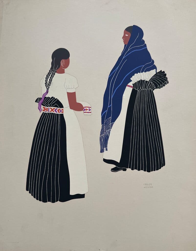 Custom of Mexico Series de Carlos Merida - Screenprint on paper, 1970s