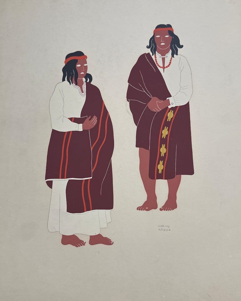 Custom of Mexico Series de Carlos Merida - Screenprint on paper, 1970s