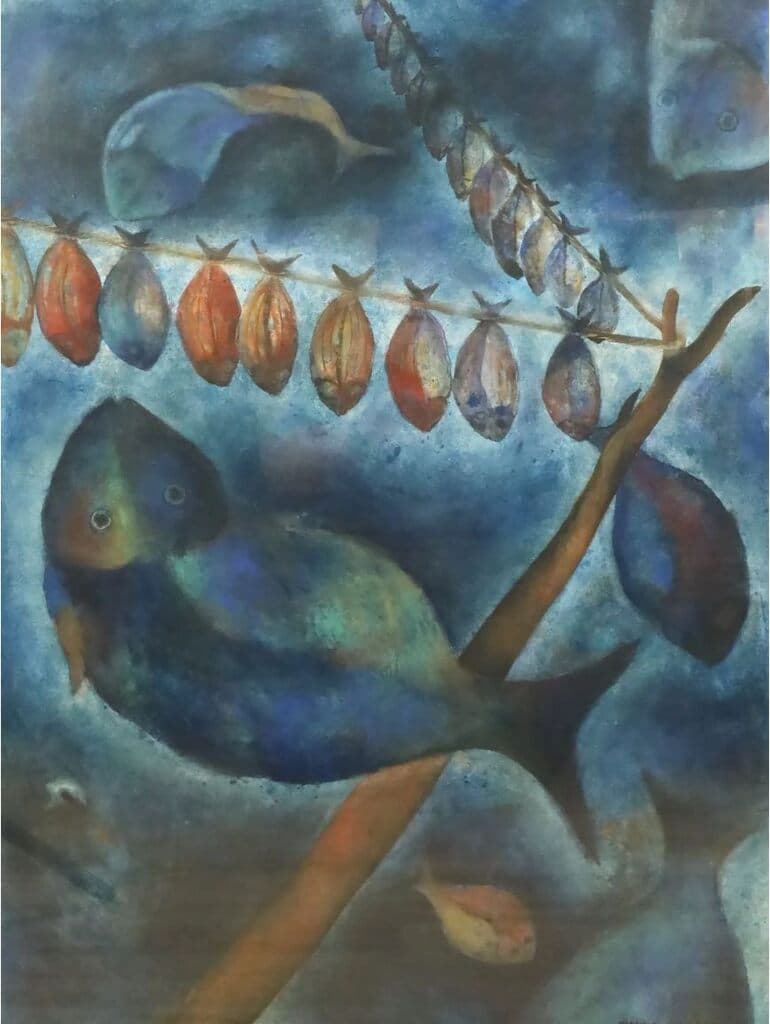 Peces de Mariano Pineda Matus - Gouache on paper, 1990s