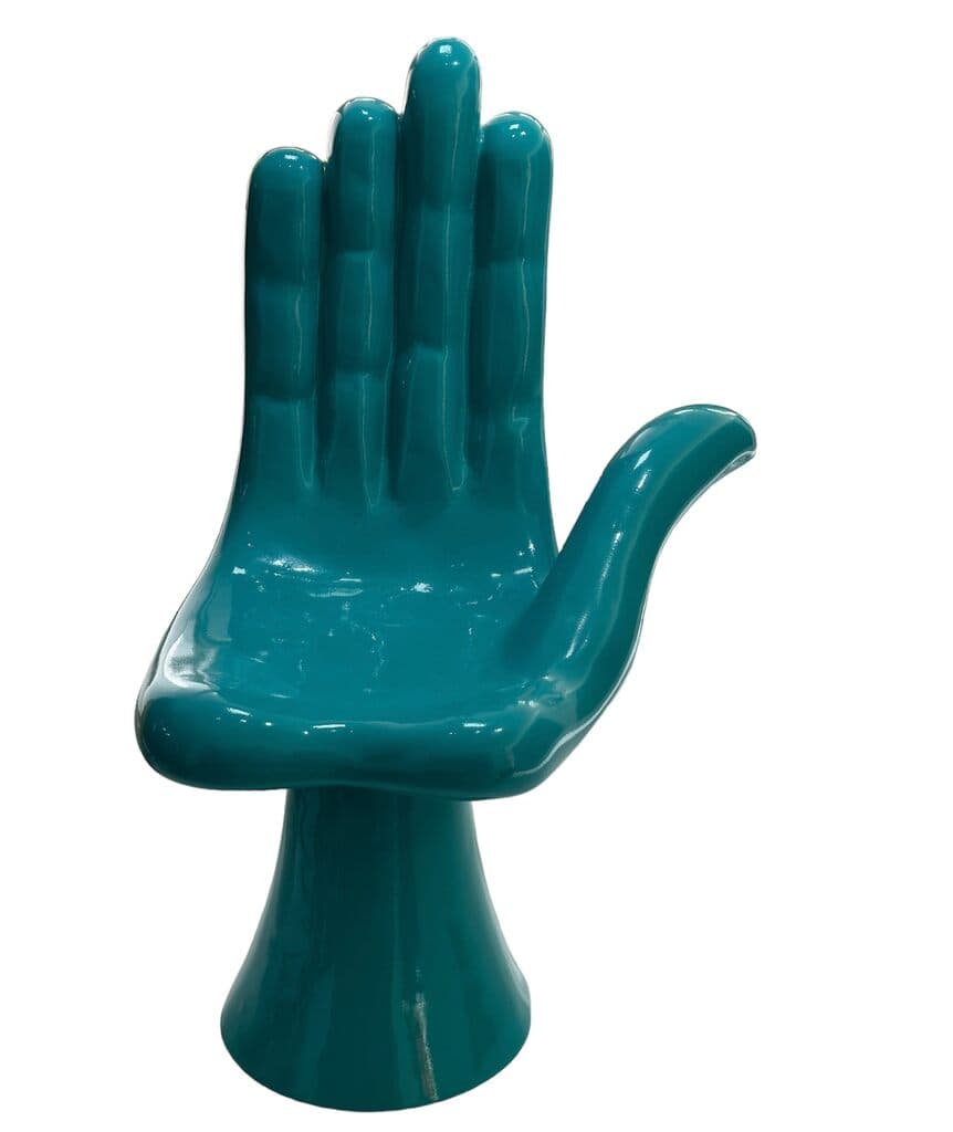 Mano silla azul de Pedro Friedeberg - Fiberglass with paint and varnish, 2022