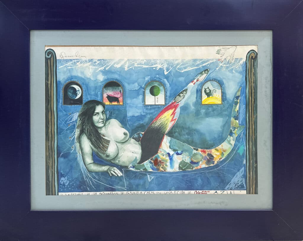 Sirena de Waldo Saavedra - Aquatint on paper, 1990