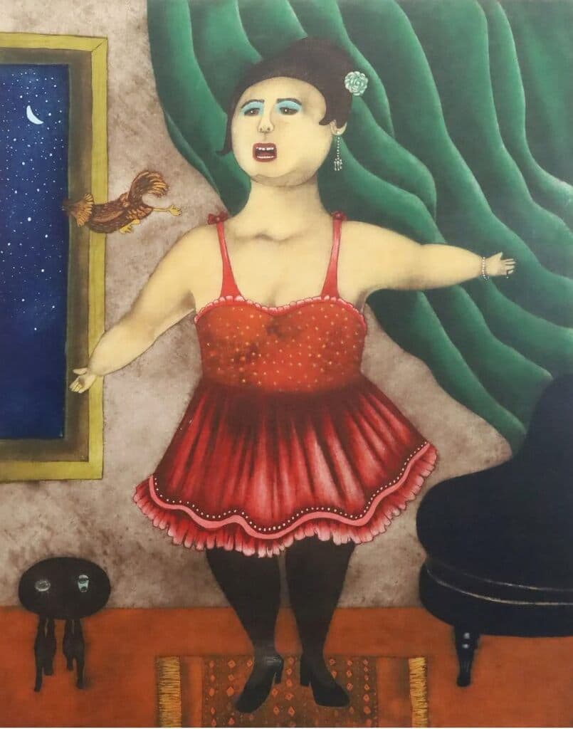 Cantante de Guadalupe Sierra - Etching, 1996