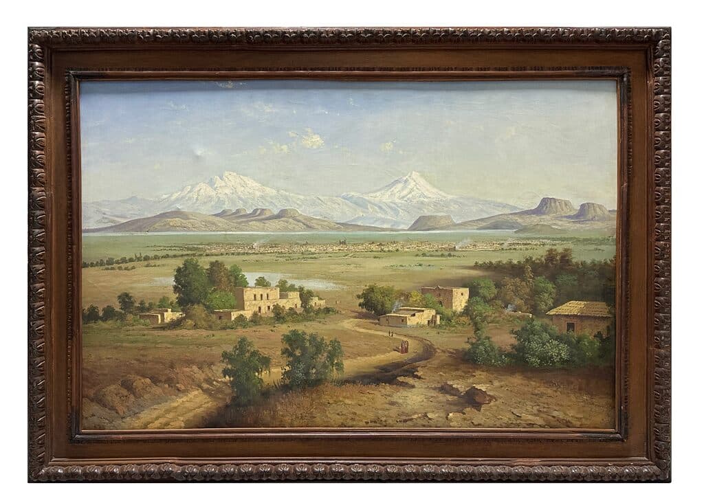 Paisaje montañoso de Salvador Almaraz López - Oil on canvas, 1980s