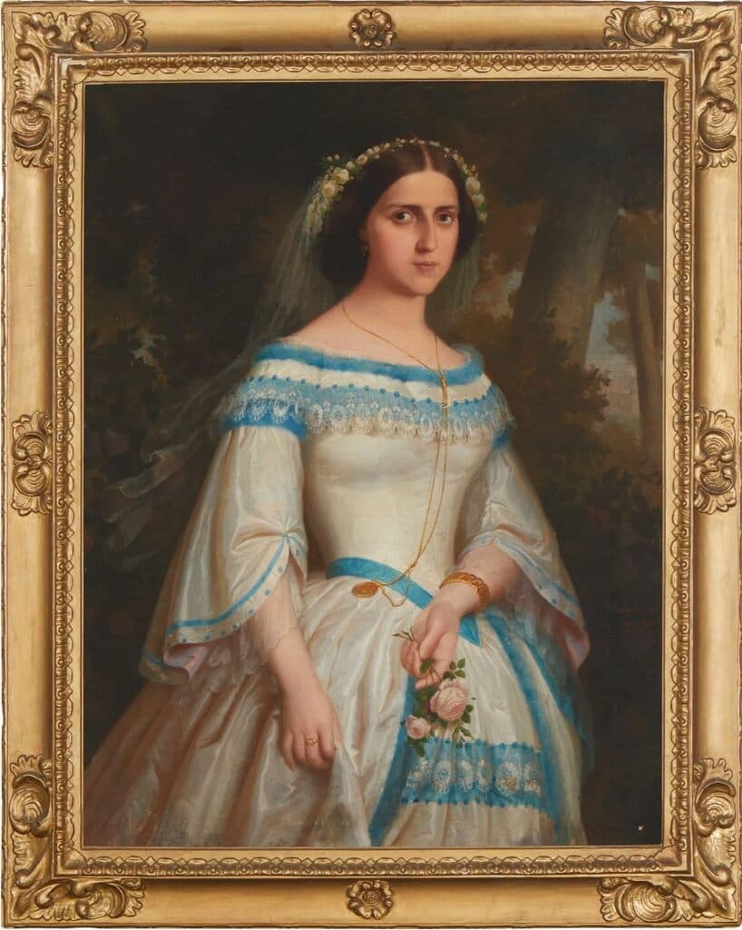 Retrato de Mujer de Petronilo Monroy - Oil on canvas, 19th Century