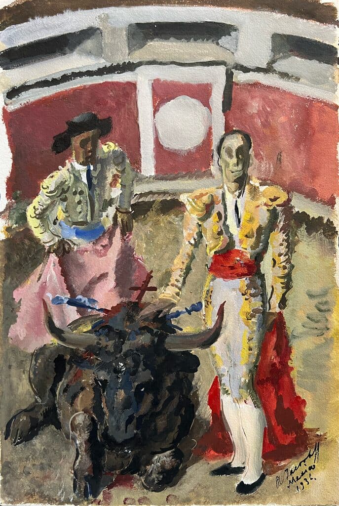 Matador de Aleksandr Yakovlev - Watercolor on paper, 1936