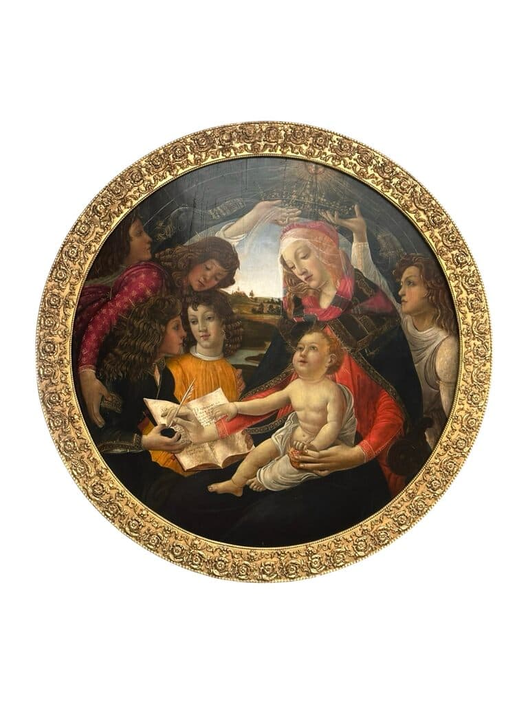 Virgen del Magnificat de Follower of Sandro Botticelli - Oil on canvas, 18th Century