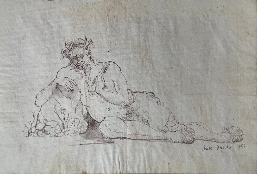 Sin título de Julio Ruelas - Ink on paper, 19th Century