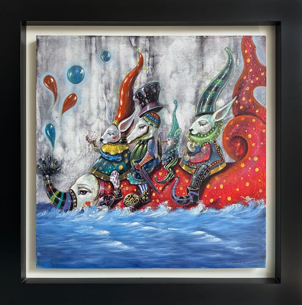 Viaje al Fondo del Mar de Nino Magaña - Oil on canvas, 2000s