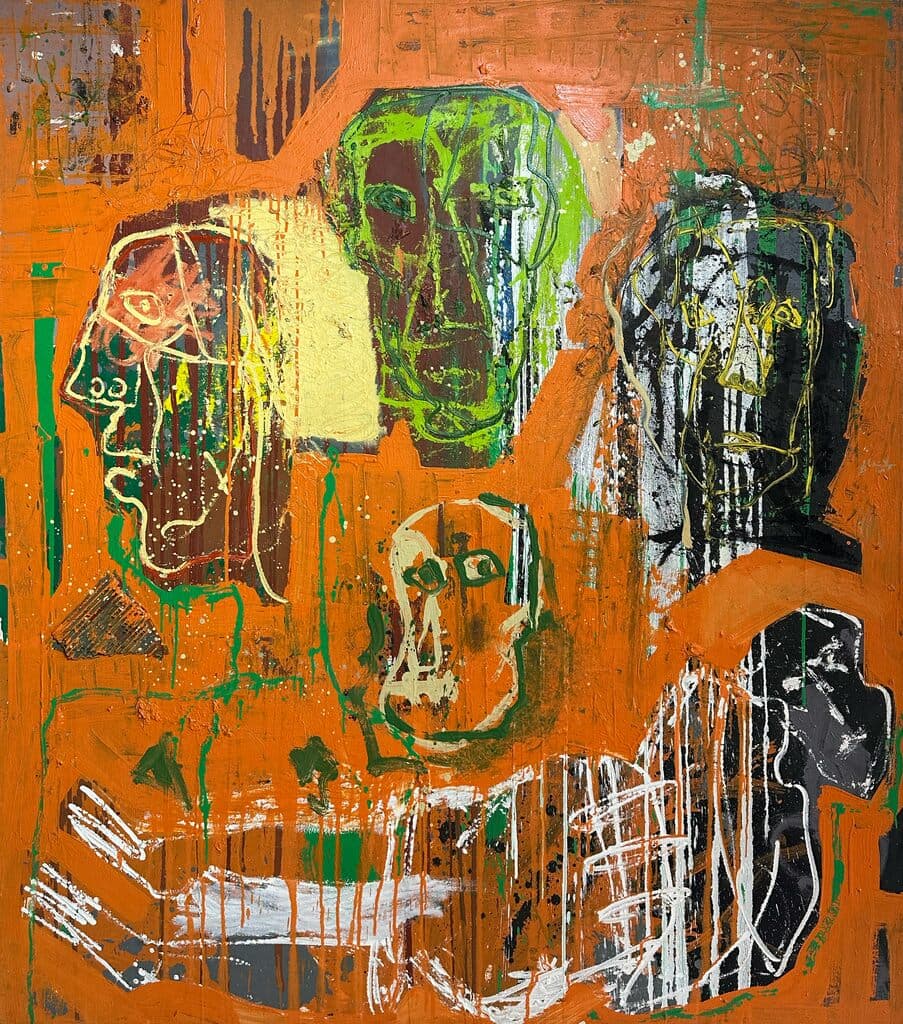 Sin título de Alejandro Santiago - Mixed media on canvas, 2010