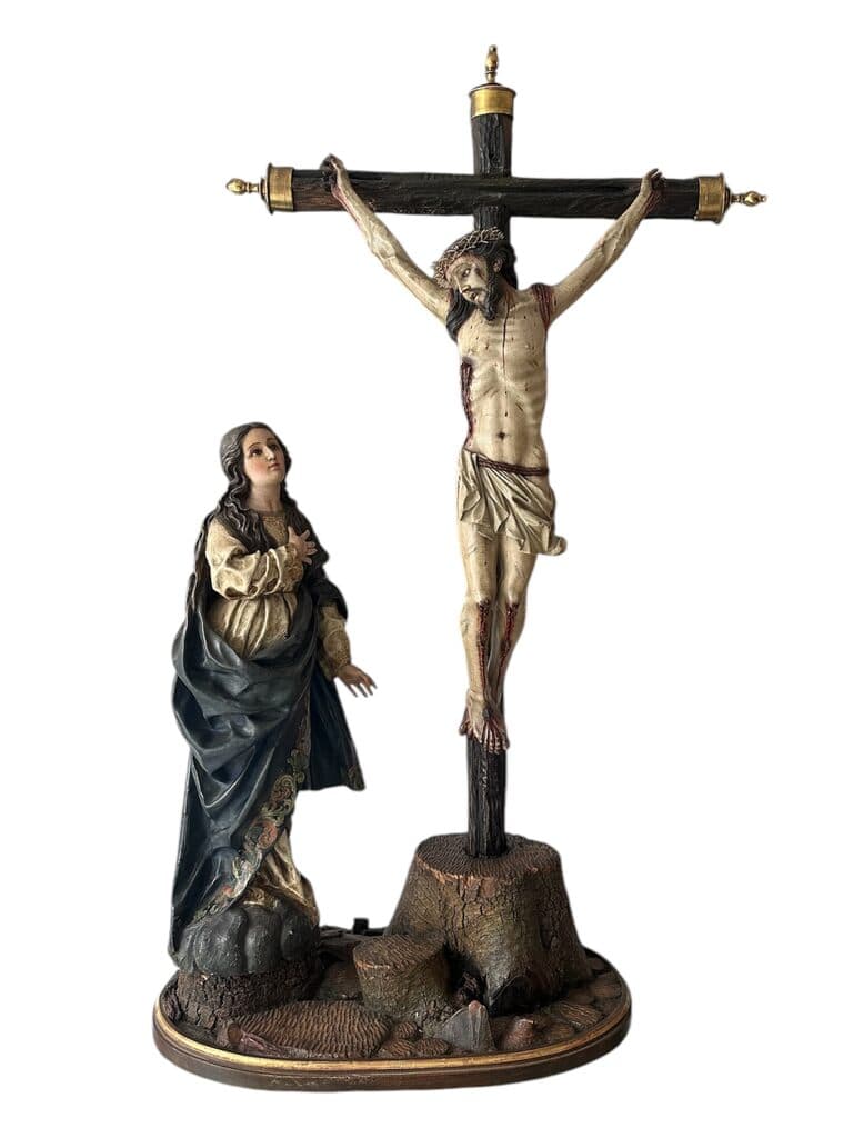 Guatemalan Mystery de Escuela Guatemalteca - Polychromed wood, 18th Century