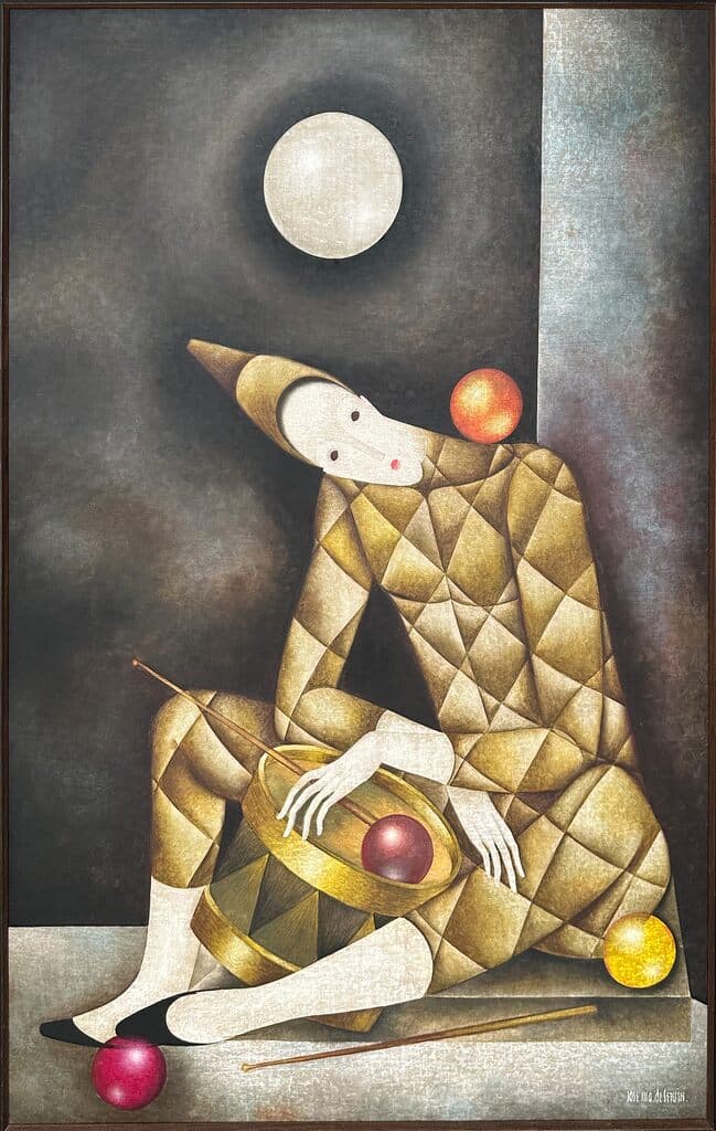 Arlequin de Jose Maria de Servin - Oil on canvas, 1980s