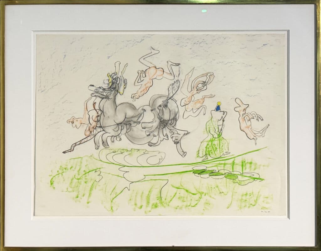 Le Cirque de Roberto Matta - Oil crayon on paper, 1969