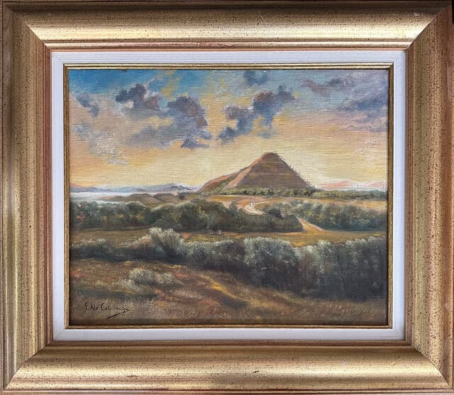 Paisaje de Piramide de Teotihuacán de José Othón de Aguinaga
