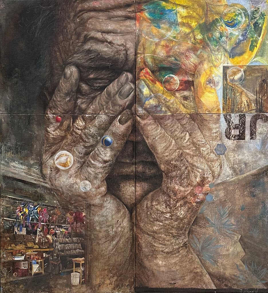 Mercado de Waldo Saavedra - Oil on canvas, 2023