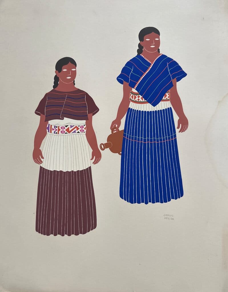 Custom of Mexico Series de Carlos Merida - Screenprint on paper, 1970s