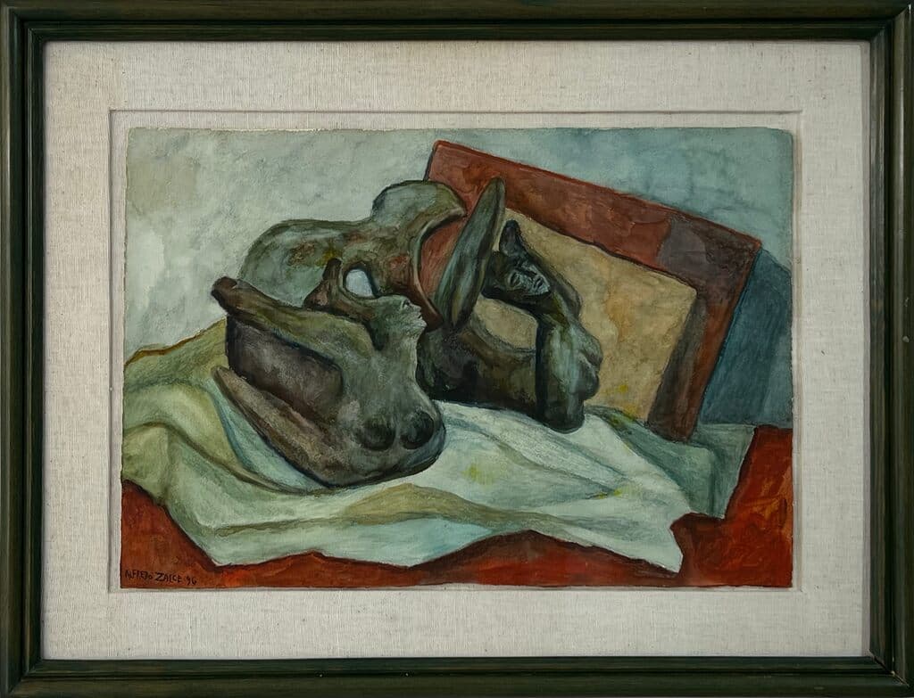 Sirenas de Alfredo Zalce - Watercolor on paper, 1996
