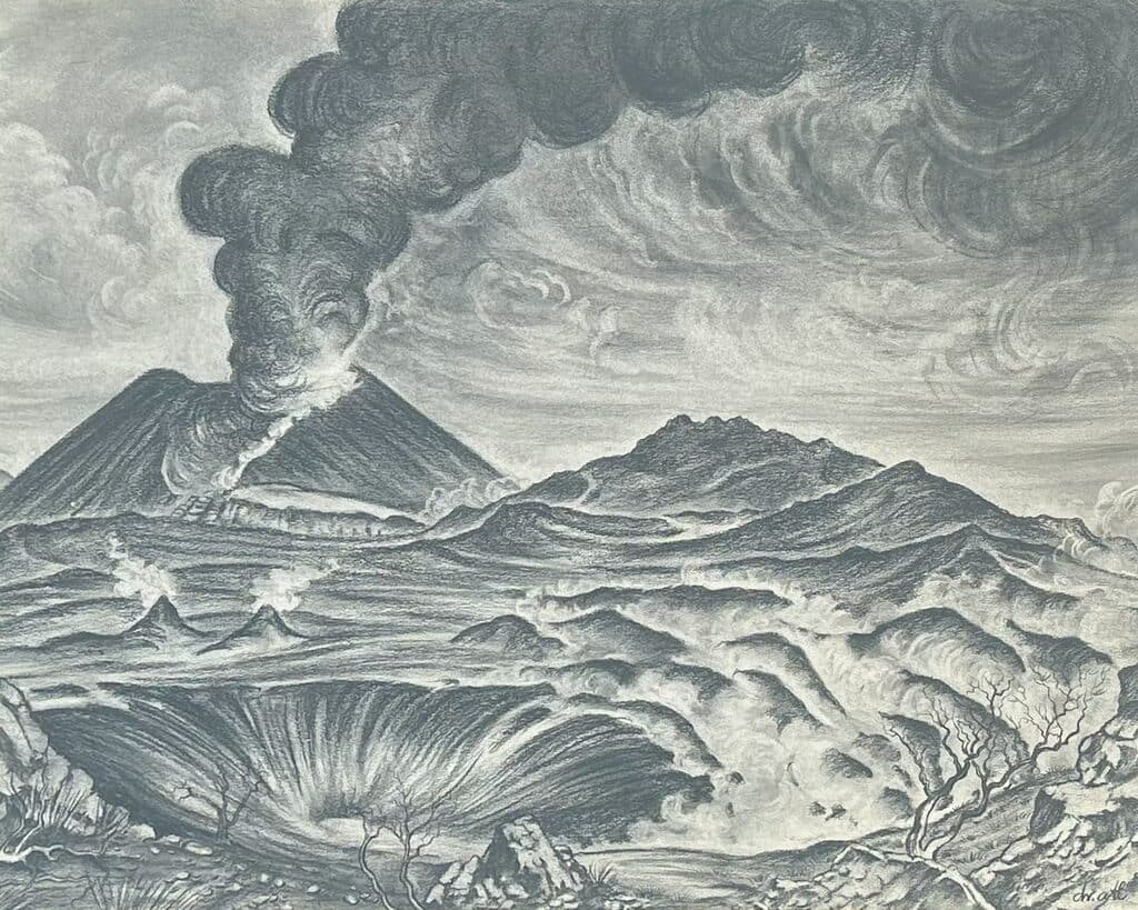 Sin título de Dr. Atl - Graphite, 1920-1930
