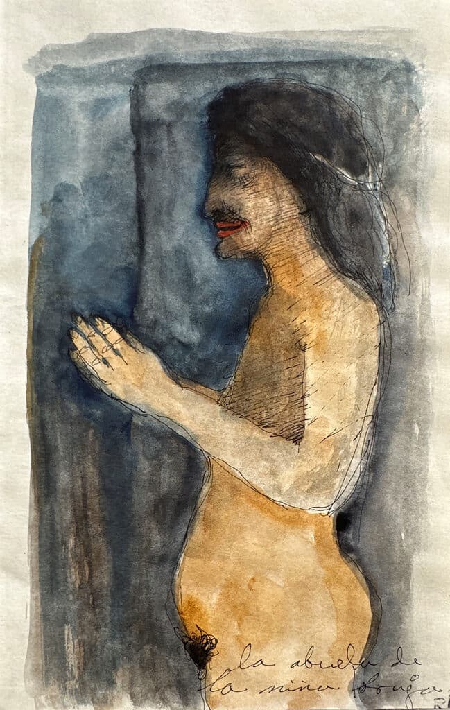 La Abuela de la Niña de Roberto Marquez - Aquatint on paper, 1990s