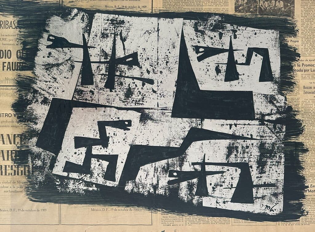 Sin título de Mathias Goeritz - Mixed media on newspaper, 1989-1990´s