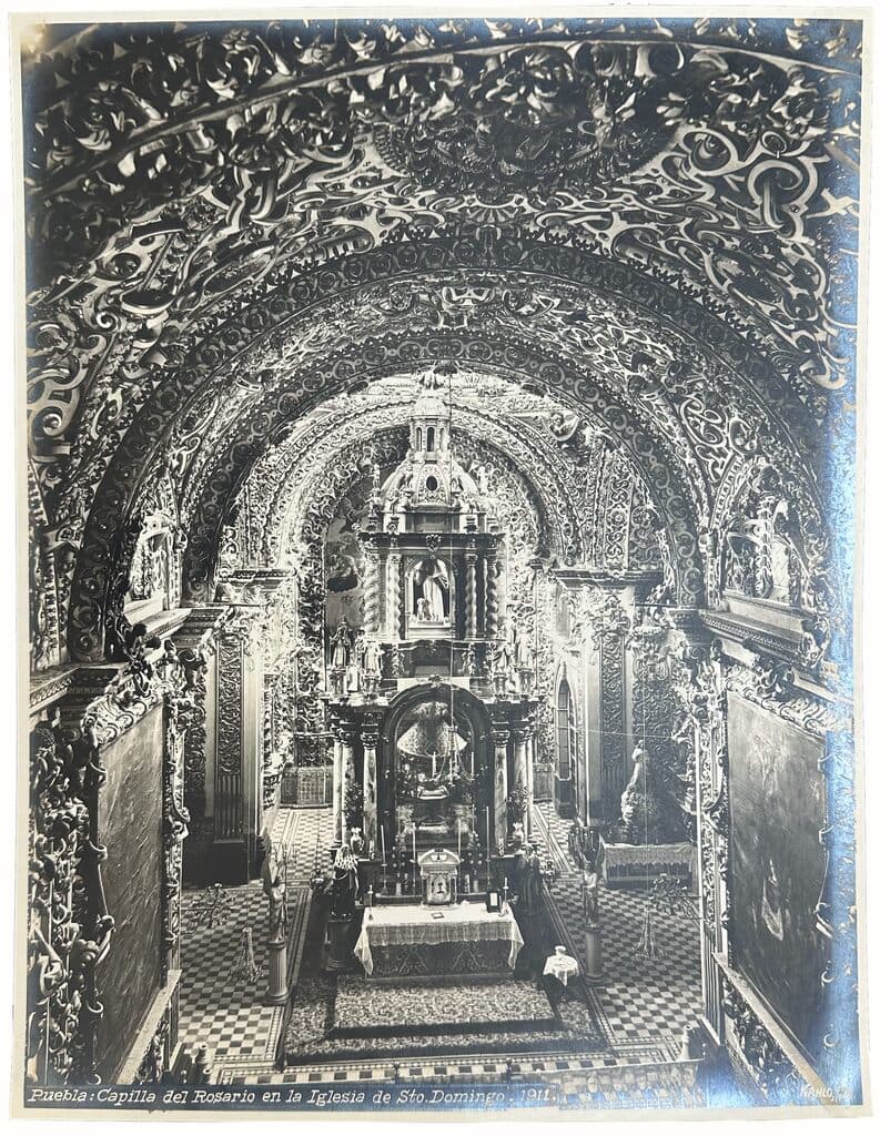 Puebla: Capilla del Rosario en la Iglesia de Sto. Domingo de Guillermo Kahlo - Gelatin on silver print, Early 20th century