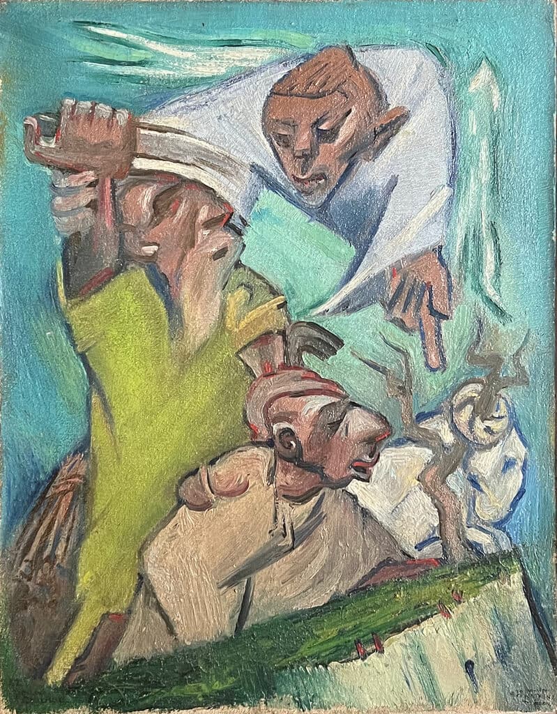 Binding of Isaac de Jean Charlot - Oil on canvas, 1952