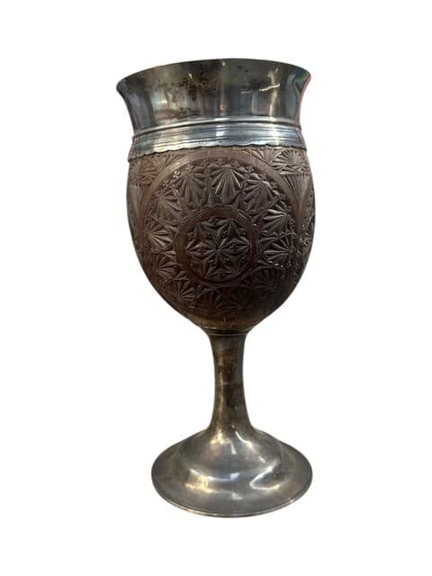Chalise hand carved coconut with sterling silver de Unknown Artist