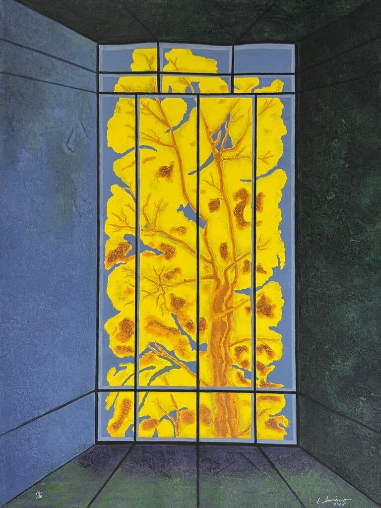 De la serie "Ventanas" de Juan Soriano - Lithograph, 2005