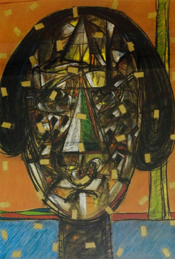 Cara de Vladimir Cora - Pastel on paper, 1996