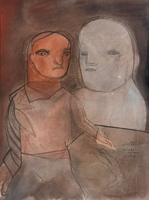 Autorretrato con Giganta de José Luis Cuevas