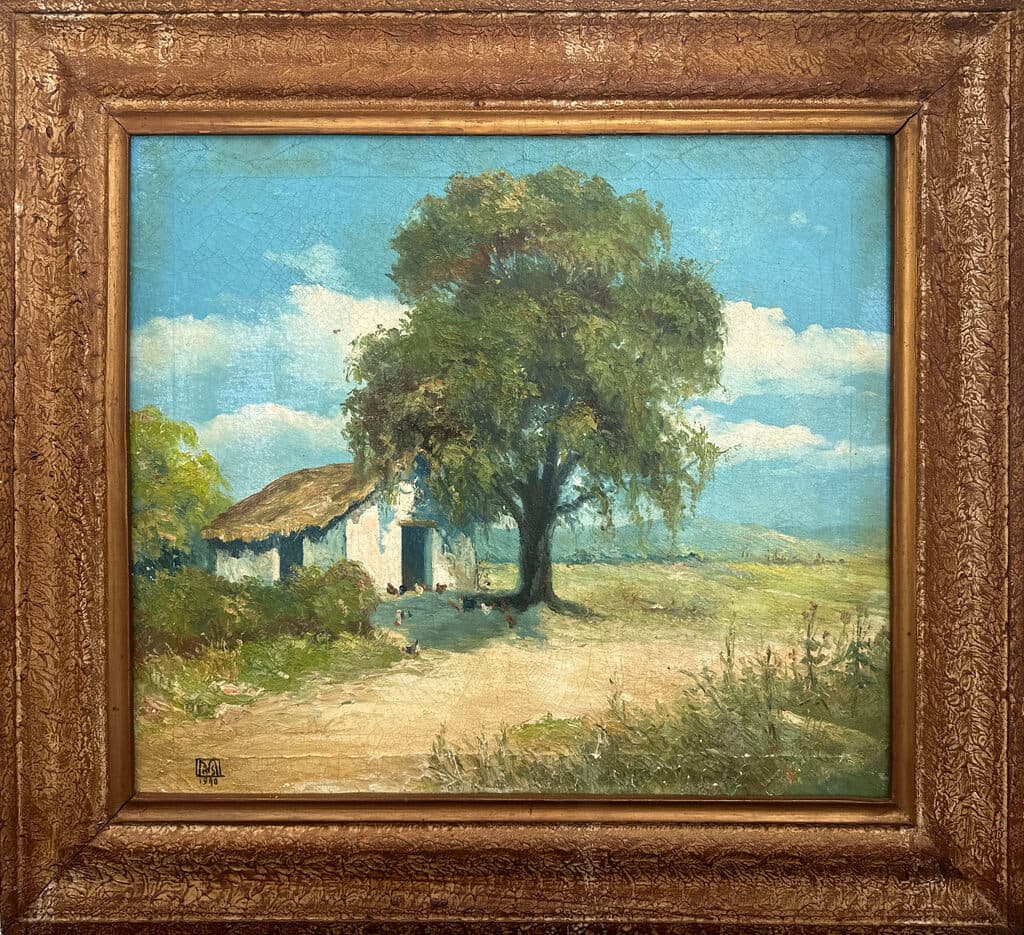 Paisaje de Granja de Mateo Saldaña - Oil on canvas, 1940