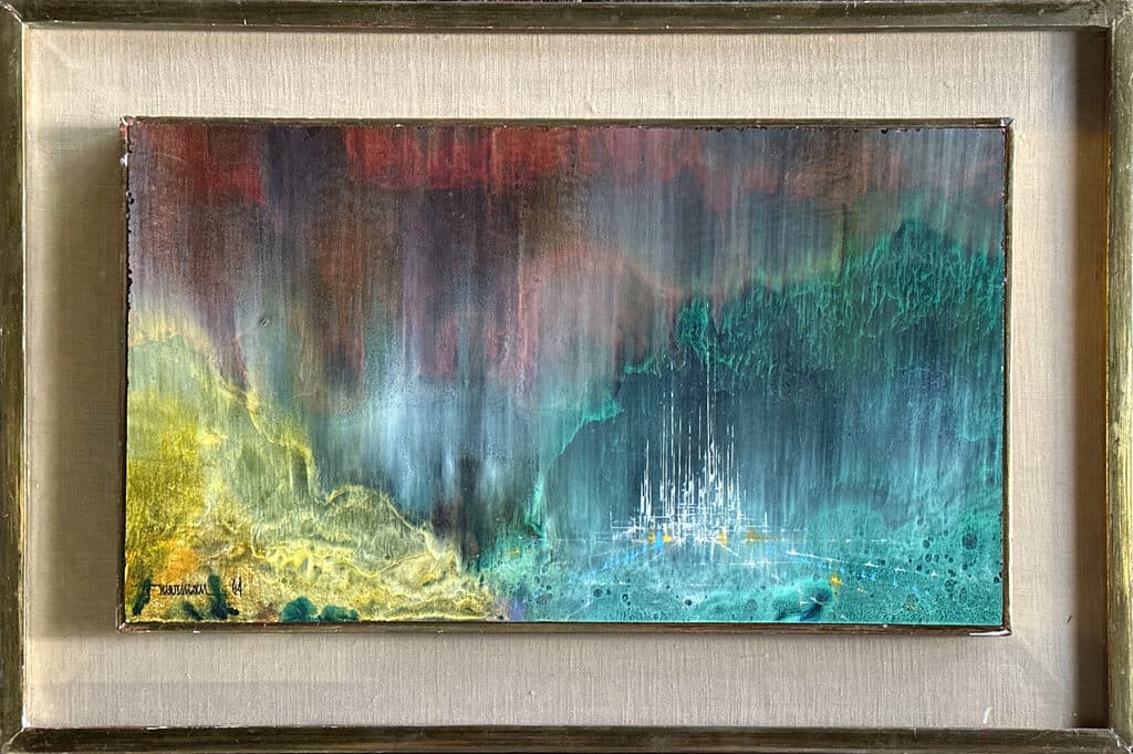 Sin título de Leonardo Nierman - Oil on Masonite, 1964