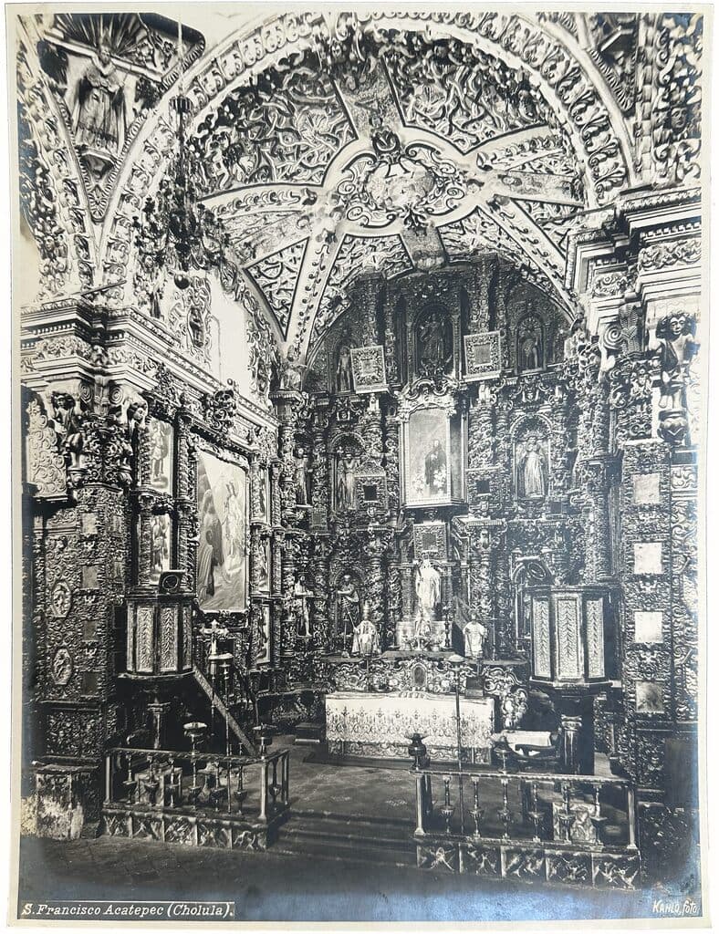 S. Francisco Acatepec (Cholula) de Guillermo Kahlo - Gelatin on silver print, Early 20th century