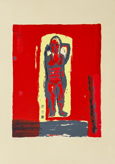 Mujer en Rojo de Roberto Turnbull