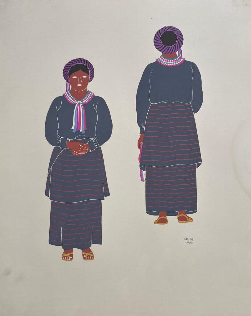 Custom of Mexico Series de Carlos Merida - Screenprint on paper, 1970s