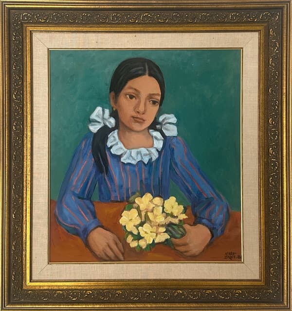 Niña con flores de Alfredo Zalce