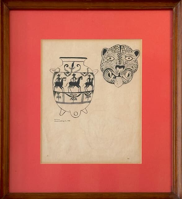 Folk art ink drawing de Miguel Covarrubias