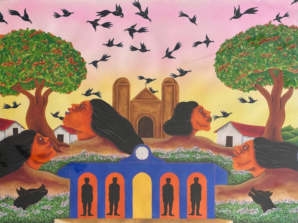 Sin título de Enrique Flores - Watercolor on paper, 1995